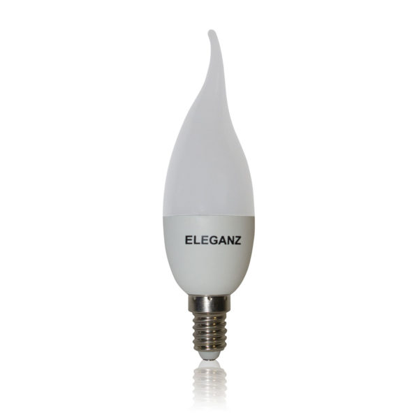 Светодиодная лампа E14 - 5,5Вт свеча на ветру Eleganz