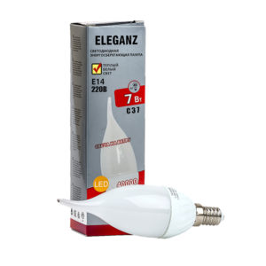 Светодиодная лампа E14-7Вт свеча на ветру Eleganz